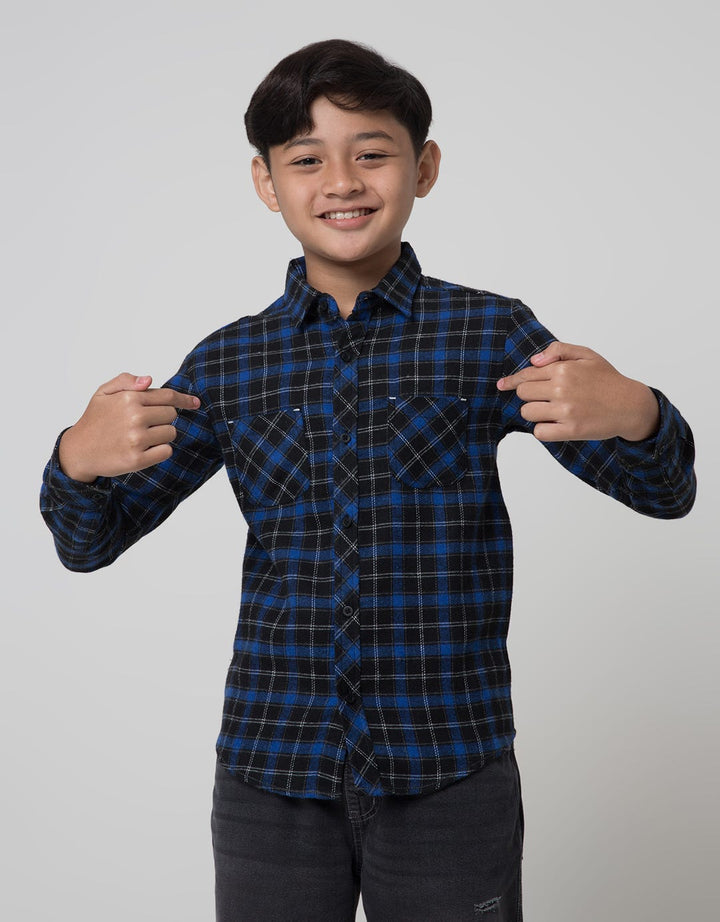 Nevada Flanel Checks Kemeja Anak Laki-laki