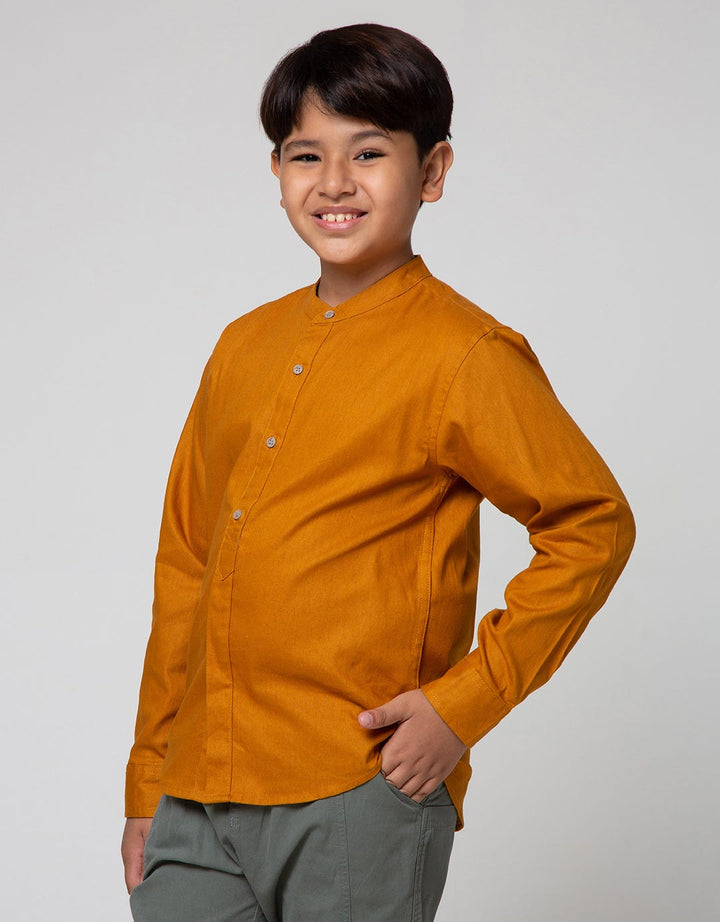 Nevada Linen Rami Kemeja Anak Laki-Laki