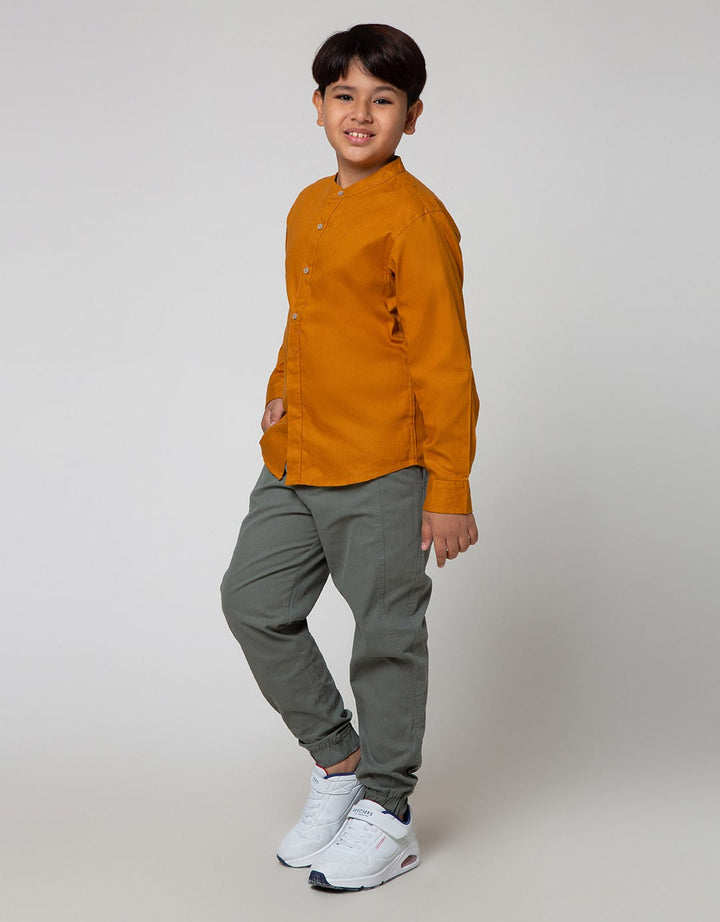 Nevada Linen Rami Kemeja Anak Laki-Laki