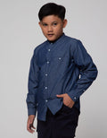Nevada Chembrey Denim Kemeja Anak Laki-laki