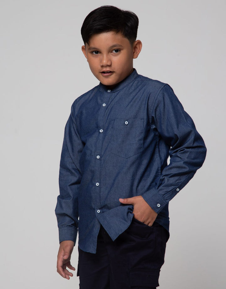 Nevada Chembrey Denim Kemeja Anak Laki-laki