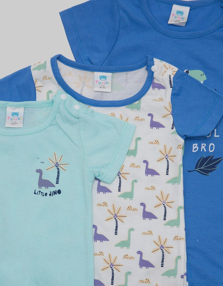 Pipiniko Romper Print Anak Laki-Laki Isi 3