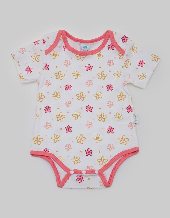 Pipiniko Bee Girls Bodysuit Romper for Girls, Pack of 3