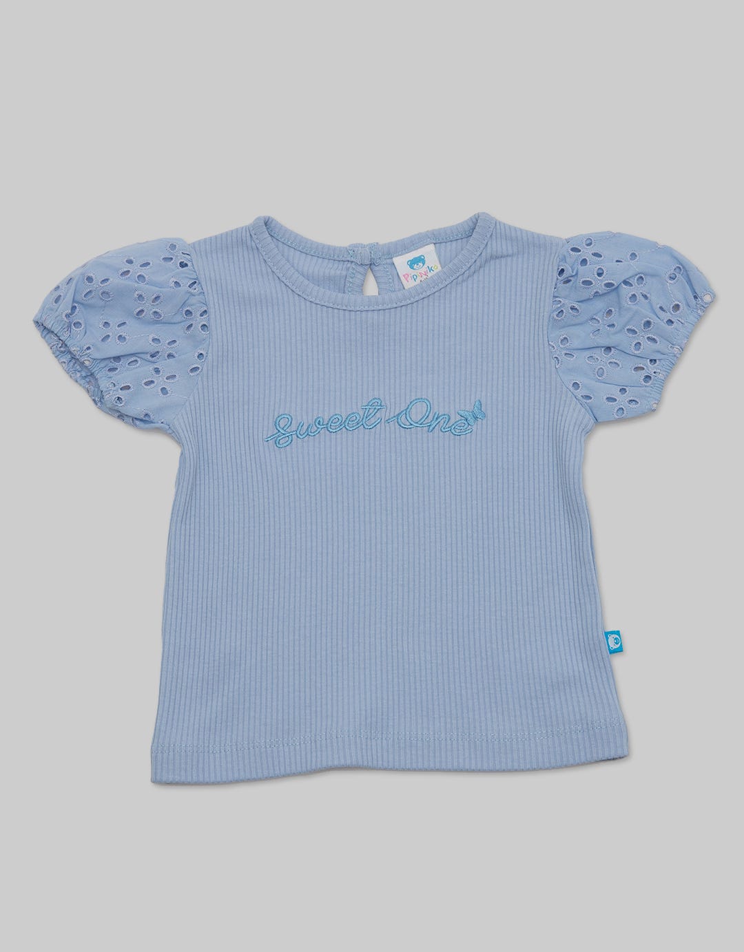 Pipiniko Top Ribbed With Embroidery Topez03