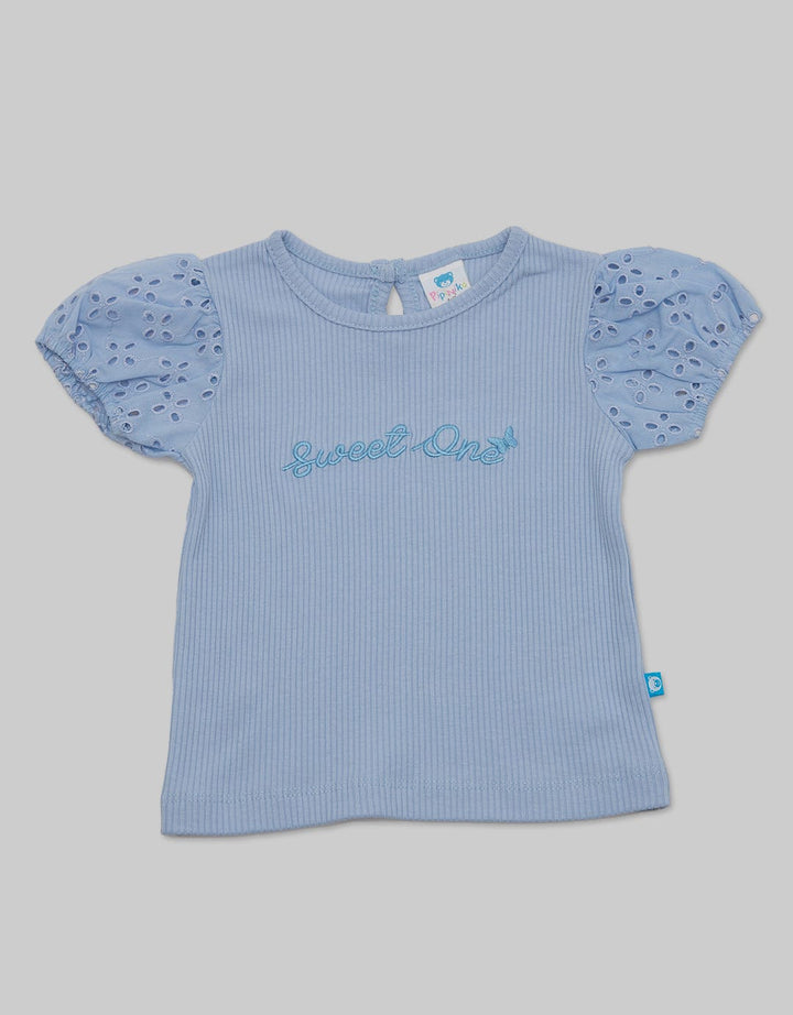 Pipiniko Top Ribbed With Embroidery Topez03