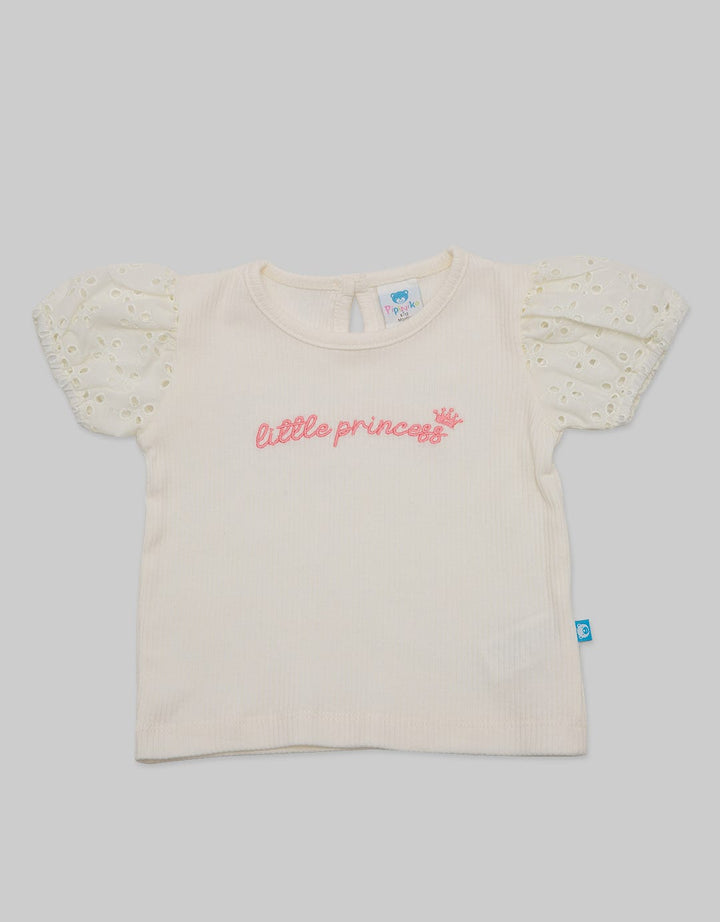 Pipiniko Top Ribbed With Embroidery Topez04