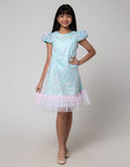 Sweet Miss Midi Dress Tangan Bunga Solder Bordir Star