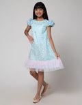 Sweet Miss Midi Dress Tangan Bunga Solder Bordir Star