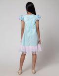 Sweet Miss Midi Dress Tangan Bunga Solder Bordir Star