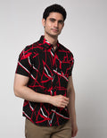 Walrus Men's Abstract Printing Short Sleeve Shirt