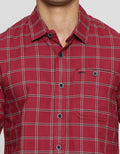 Cardinal Mini Check Kemeja Lengan Panjang Pria