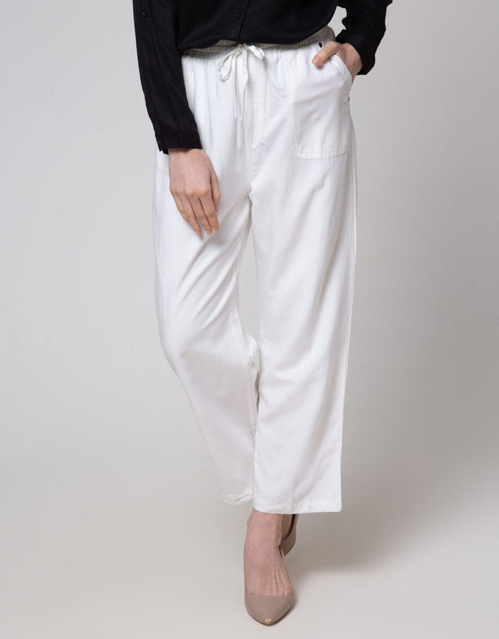 Geela Drawstring Pants White