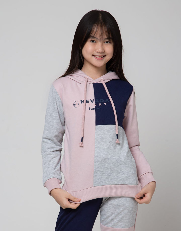 Nevada Sport Varsity Hoodie Jaket Anak Perempuan