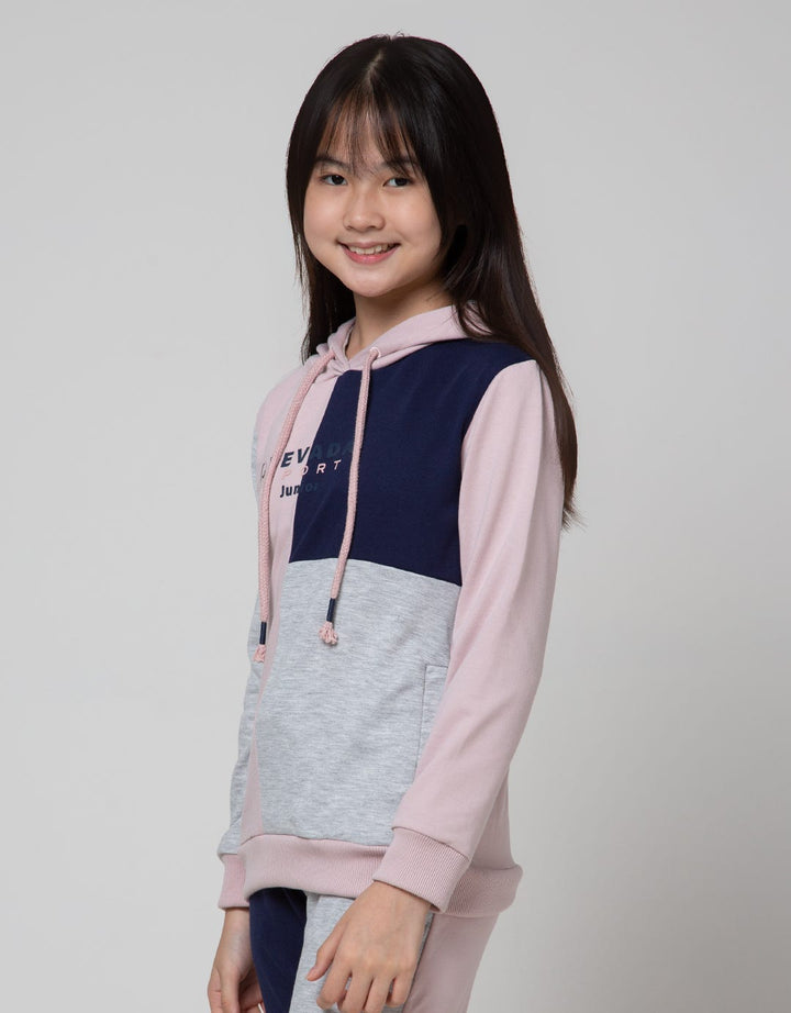 Nevada Sport Varsity Hoodie Jaket Anak Perempuan
