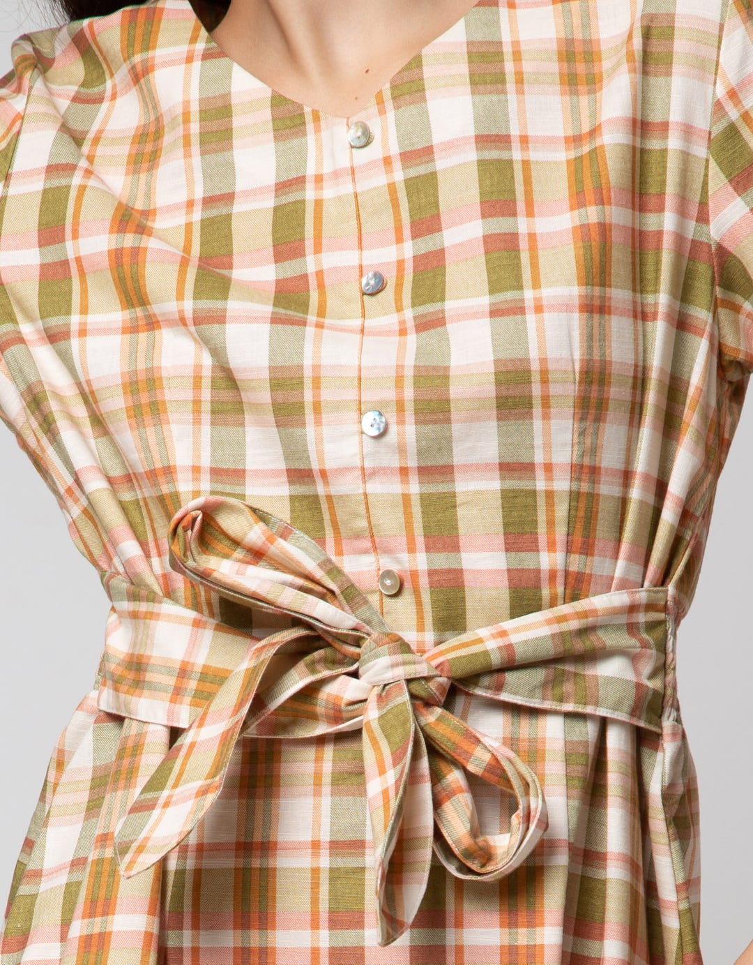 Connexion Short Sleeve Square Midi Dress