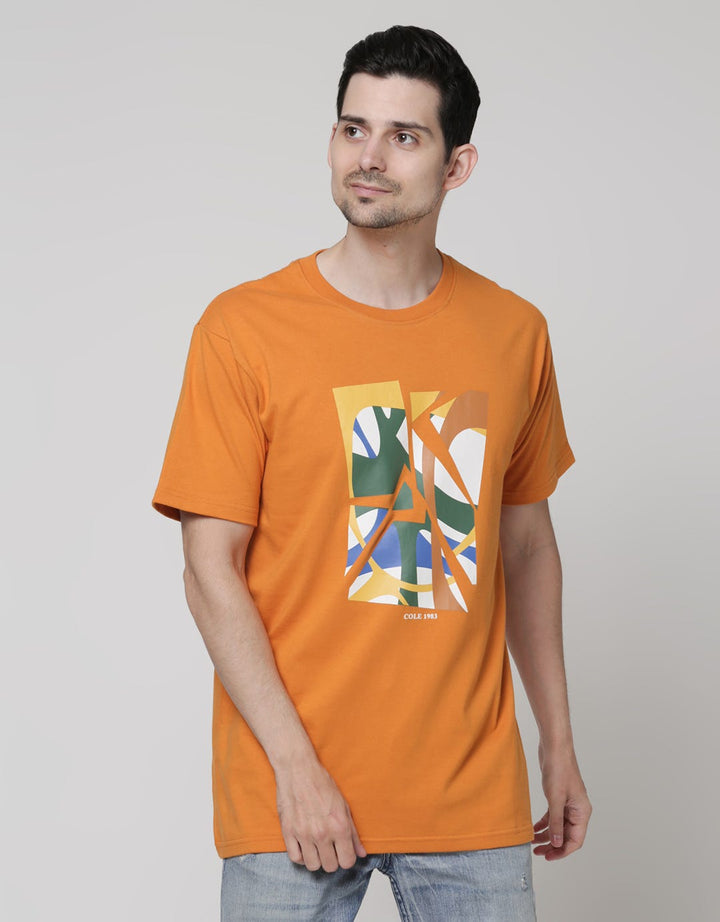 Cole Short Sleeve T-Shirt Print Futuristik Art Abstrak