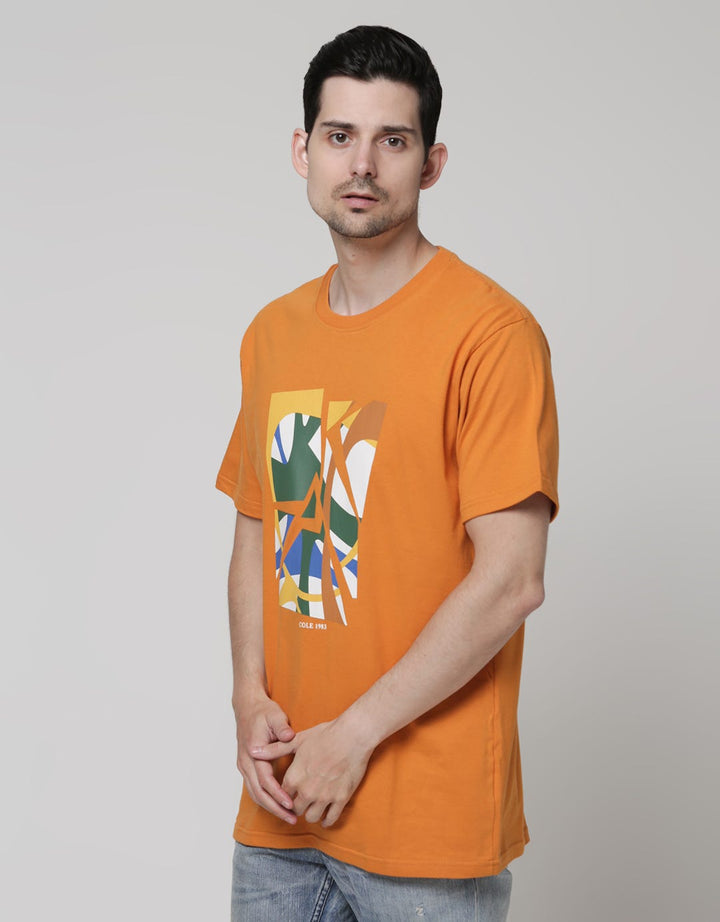 Cole Short Sleeve T-Shirt Print Futuristik Art Abstrak