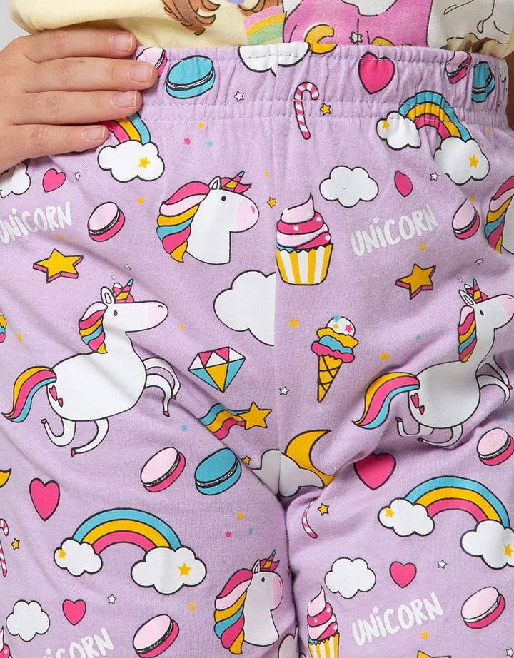 Little M Short Pants Multi Unicorn Full Print