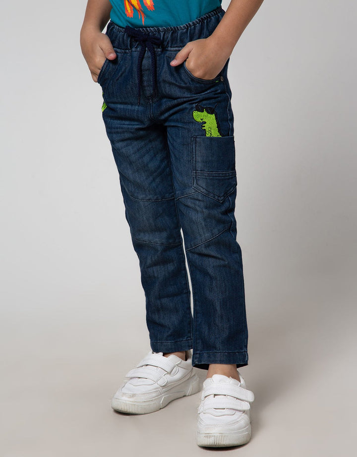 Little M Long Denim Bordir