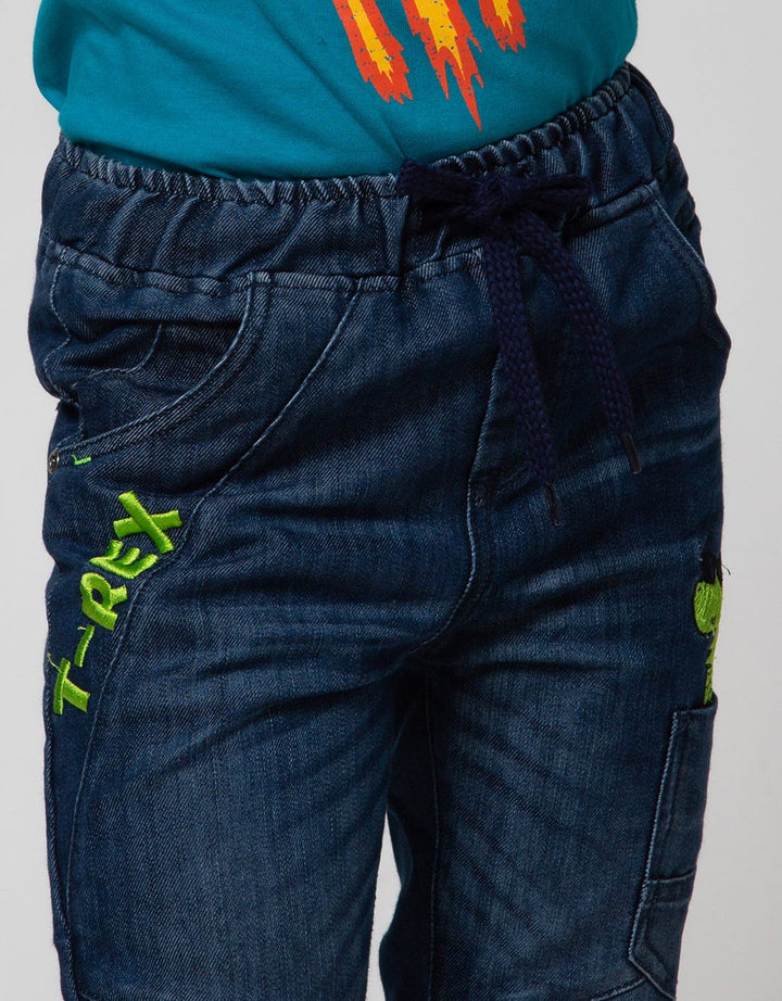 Little M Long Denim Bordir
