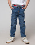 Little M Long Denim Reguler Rib Stretch