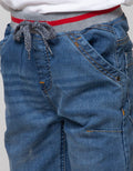 Little M Long Denim Reguler Rib Stretch