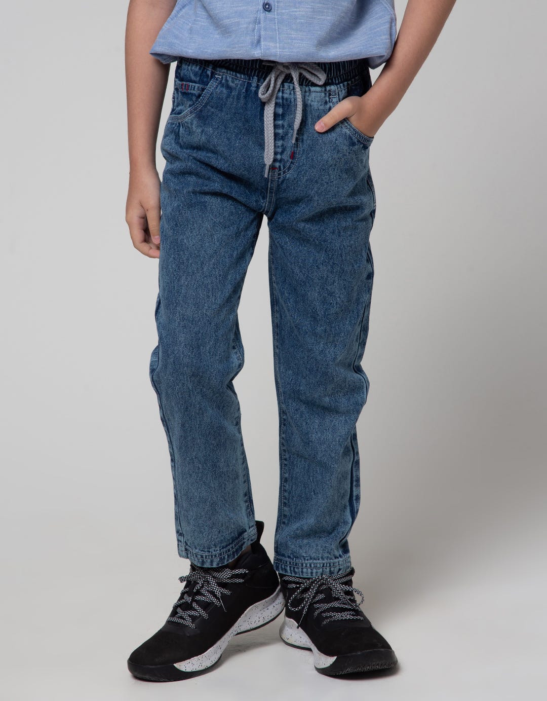 Little M Long Denim Reguler Karet Non