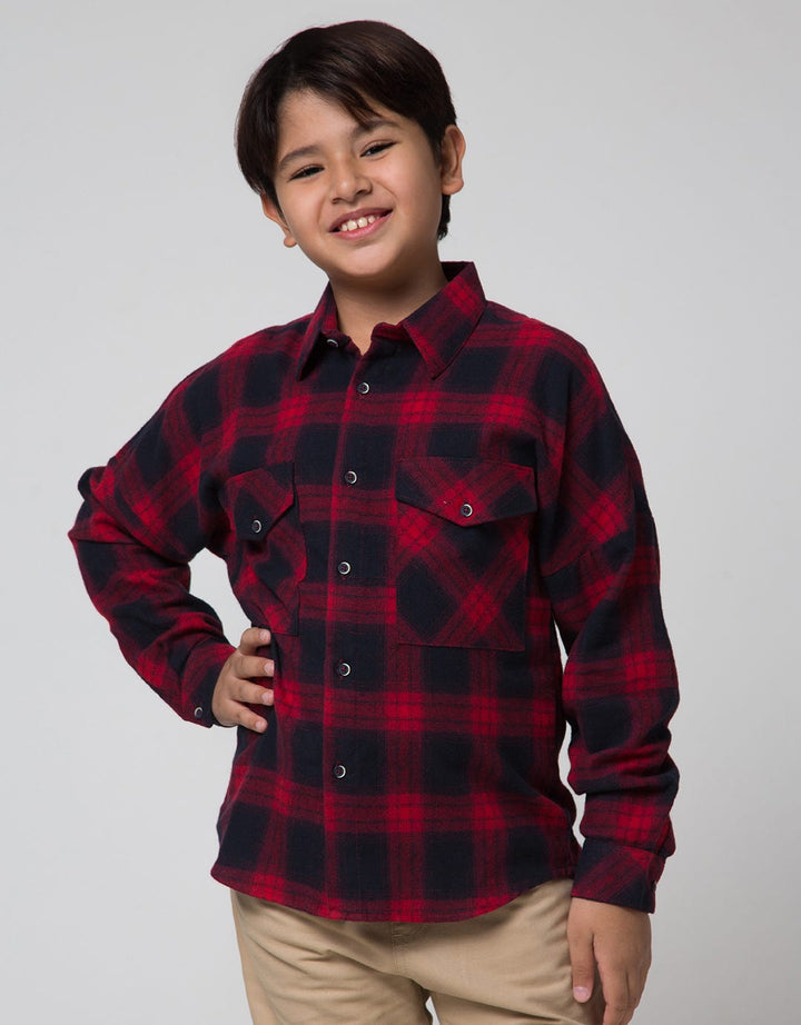 Nevada Long Sleeve Shirt Flanel Checks Oversized
