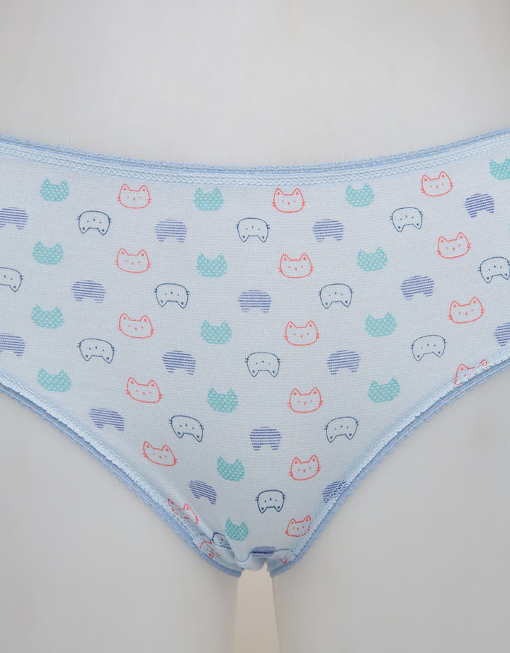 Nevada Midi Briefs Panty Aop Cats Outline