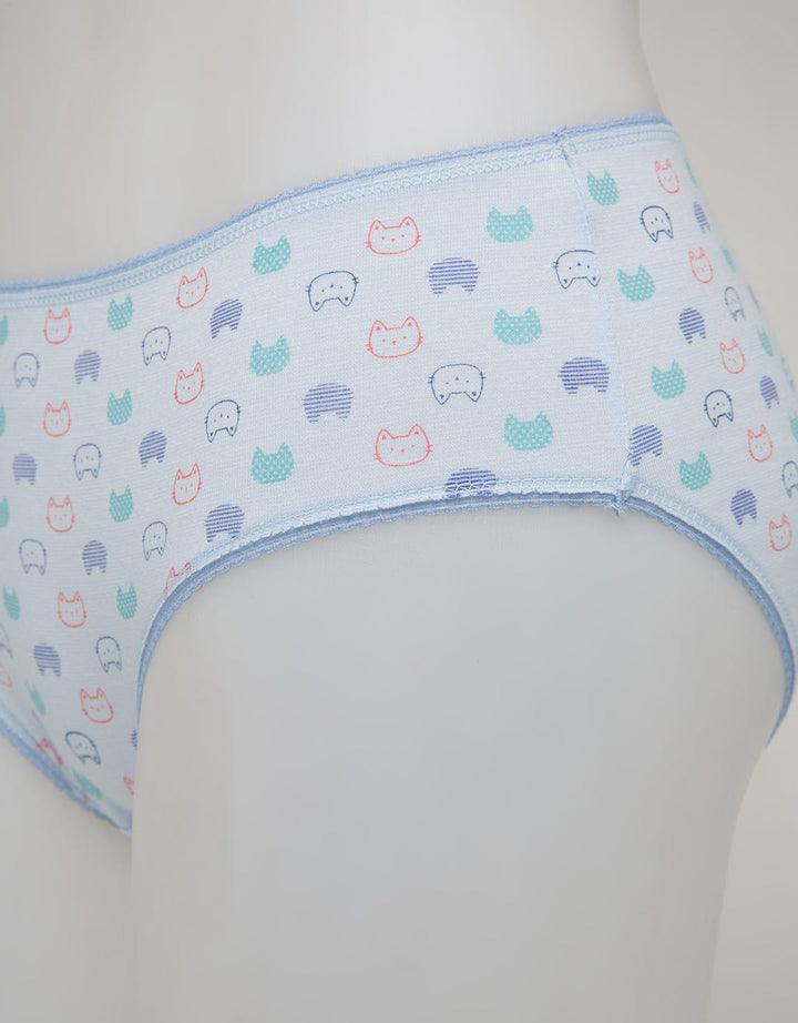 Nevada Midi Briefs Panty Aop Cats Outline