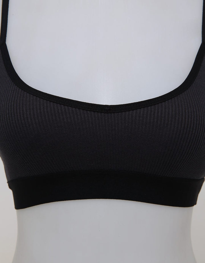 Nevada Scoop Bra Solid Rib