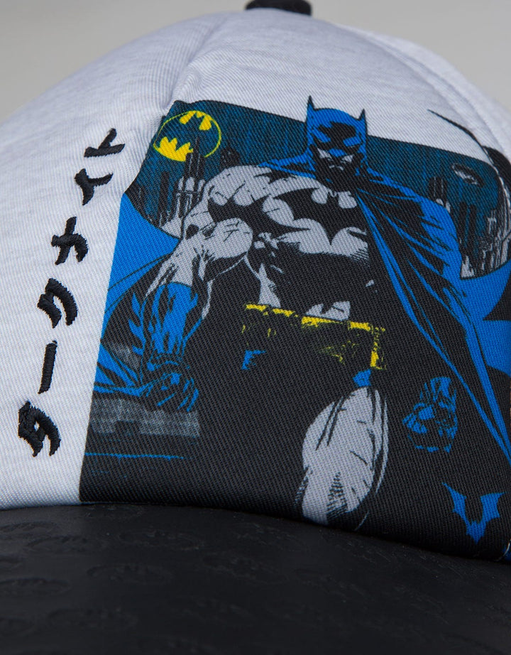 Character Batman Hat with Anime Logo Print