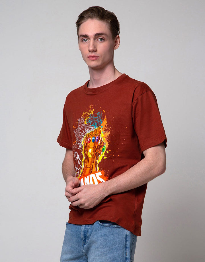 Marvel Short Sleeve T-Shirt Thanos Print