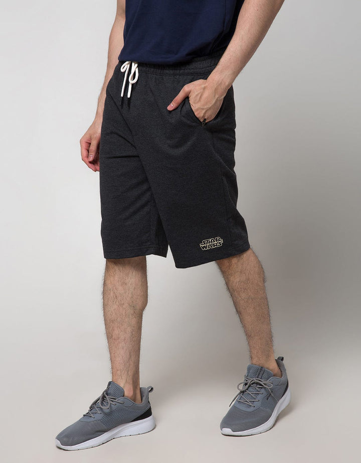 Star Wars Celana Pendek Pria Logo Print And Zipper Pocket