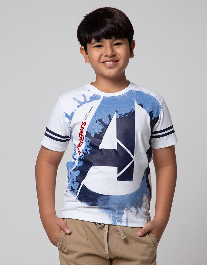 Marvel Short Sleeve T-Shirt Print Avenger Logo A Paint