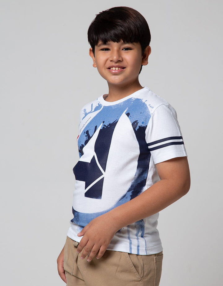 Marvel Short Sleeve T-Shirt Print Avenger Logo A Paint