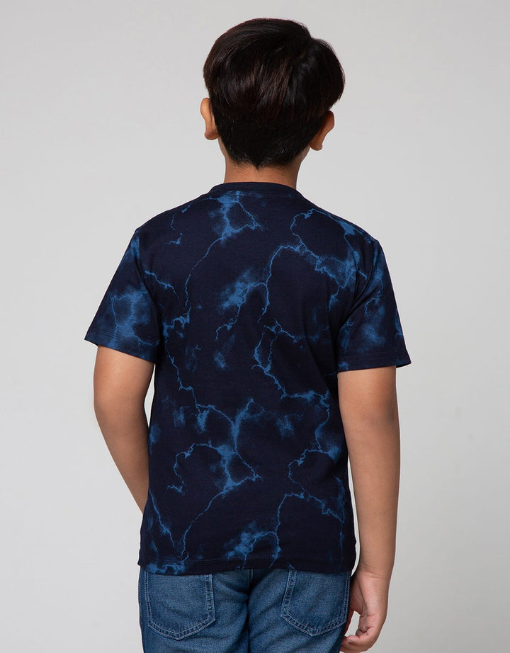 Marvel Short Sleeve T-Shirt Print Avenger Marble Captain Amerika Shield Star