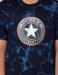 Marvel Short Sleeve T-Shirt Print Avenger Marble Captain Amerika Shield Star