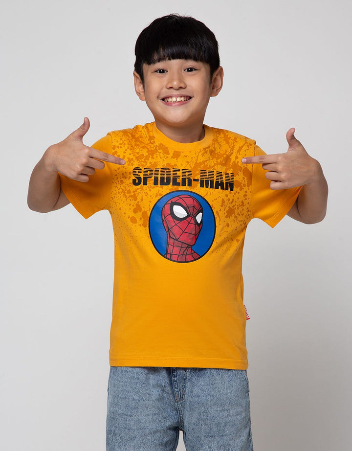 Marvel T-Shirt Spiderman Face Half Splash
