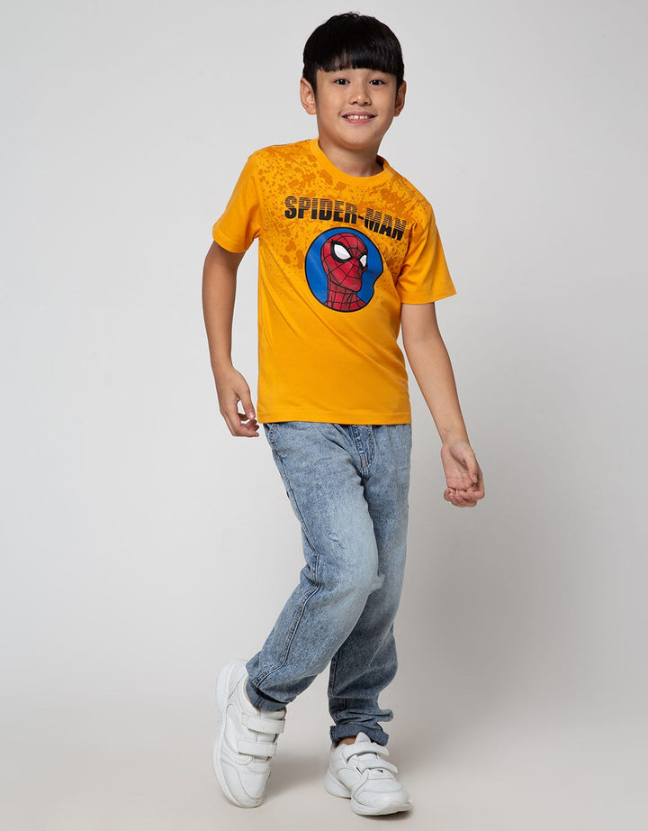 Marvel T-Shirt Spiderman Face Half Splash
