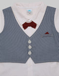 Pipiniko Top Bottom Set Boys Vest Woven Cny