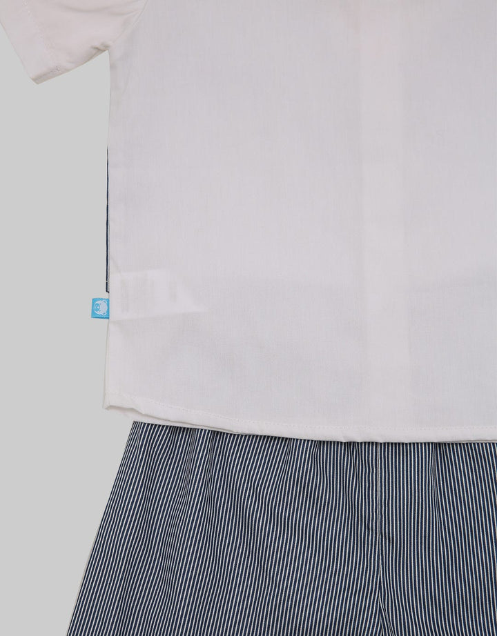 Pipiniko Top Bottom Set Boys Vest Woven Cny