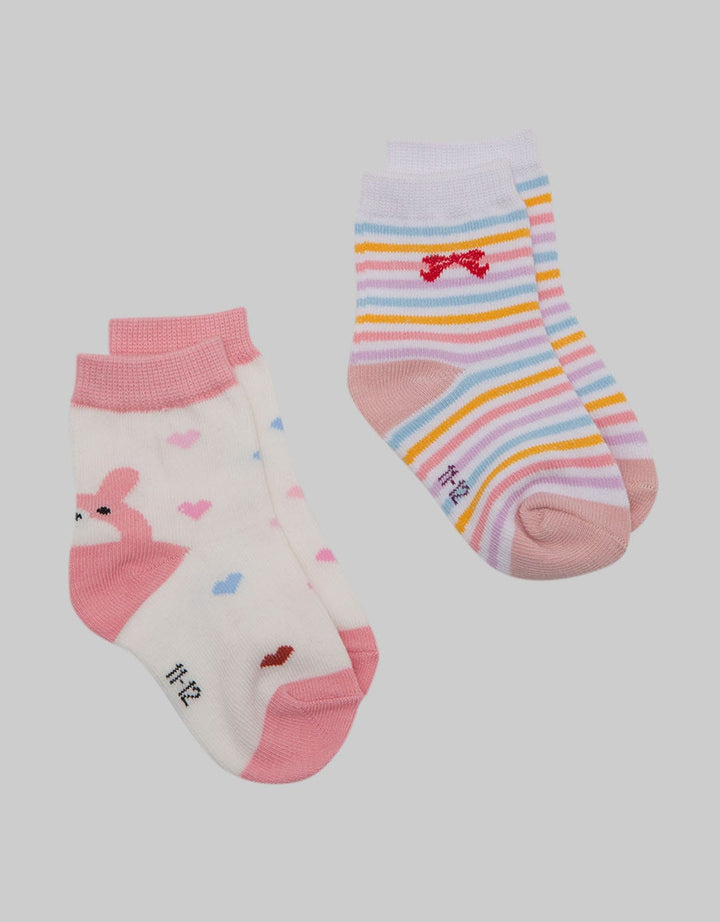 Pipiniko Sock Pack Of 2 Bunny Ribbon