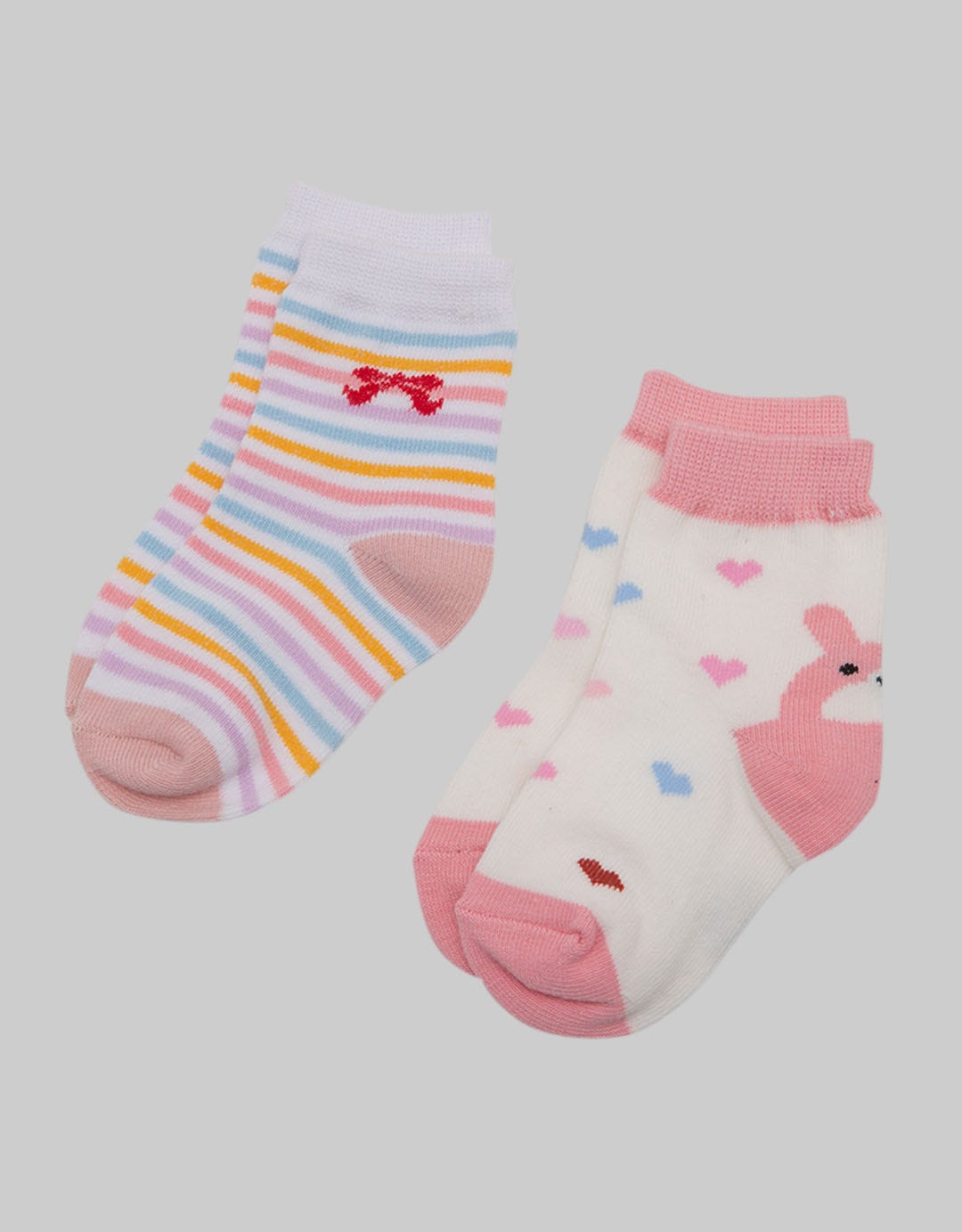 Pipiniko Sock Pack Of 2 Bunny Ribbon