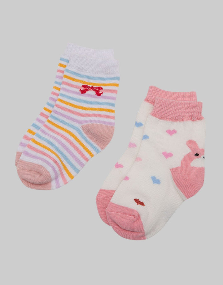 Pipiniko Sock Pack Of 2 Bunny Ribbon