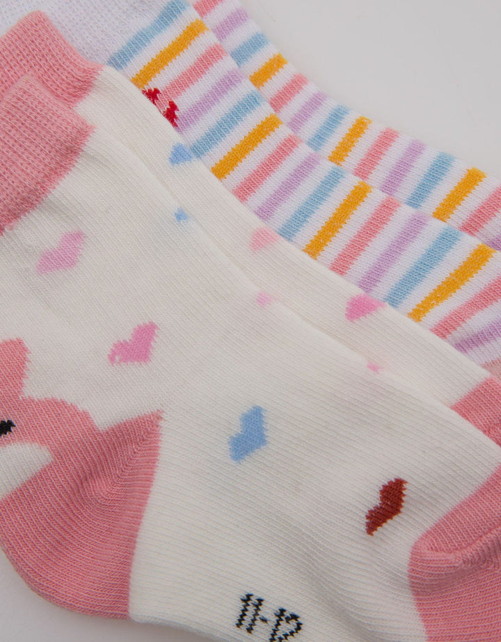 Pipiniko Sock Pack Of 2 Bunny Ribbon
