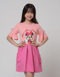 Disney Short Sleeve Midi Dress Chenille Minnie