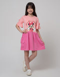 Disney Short Sleeve Midi Dress Chenille Minnie