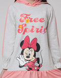Disney Long Sleeve Midi Dress Hoodie Chenille Minnie
