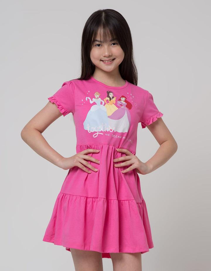 Disney Short Sleeve Midi Dress Daily Tw Princess